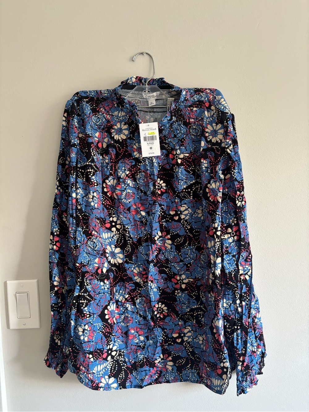 Northern reflections xl petite flower print multicolour blouse